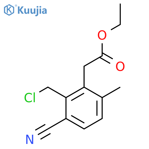 Ethyl 2-chloromethyl-3-cyano-6-methylphenylacetate structure