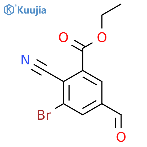 Ethyl 3-bromo-2-cyano-5-formylbenzoate structure