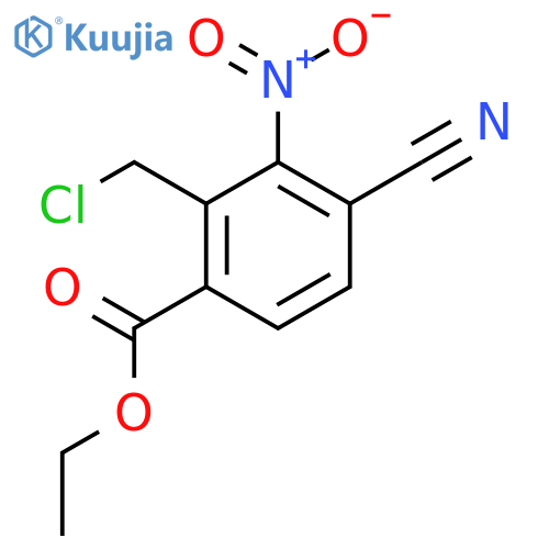Ethyl 2-chloromethyl-4-cyano-3-nitrobenzoate structure