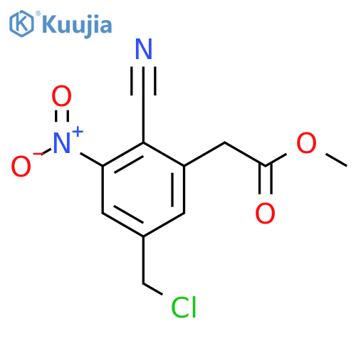 Methyl 5-chloromethyl-2-cyano-3-nitrophenylacetate structure