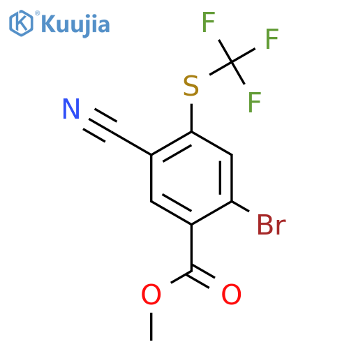 Methyl 2-bromo-5-cyano-4-(trifluoromethylthio)benzoate structure