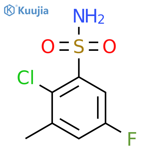 2-Chloro-5-fluoro-3-methylbenzenesulfonamide structure