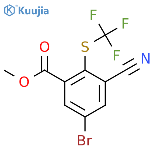 Methyl 5-bromo-3-cyano-2-(trifluoromethylthio)benzoate structure