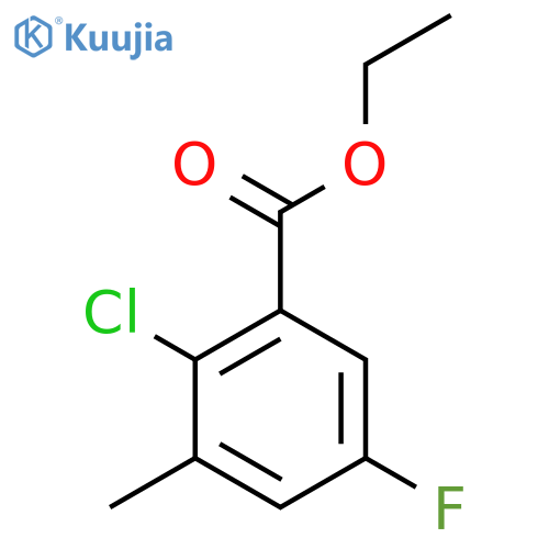 Ethyl 2-chloro-5-fluoro-3-methylbenzoate structure