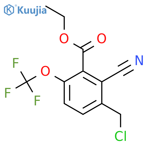 Ethyl 3-chloromethyl-2-cyano-6-(trifluoromethoxy)benzoate structure