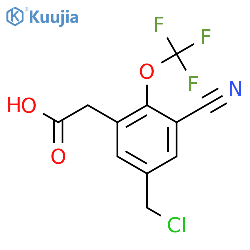 5-Chloromethyl-3-cyano-2-(trifluoromethoxy)phenylacetic acid structure