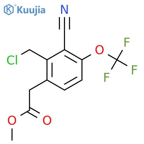 Methyl 2-chloromethyl-3-cyano-4-(trifluoromethoxy)phenylacetate structure