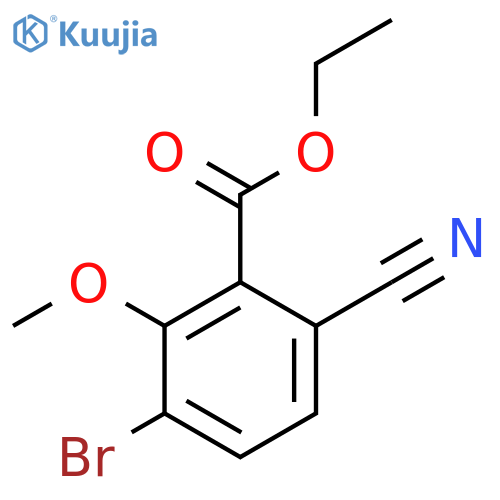 Ethyl 3-bromo-6-cyano-2-methoxybenzoate structure