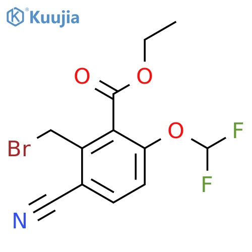 Ethyl 2-bromomethyl-3-cyano-6-(difluoromethoxy)benzoate structure