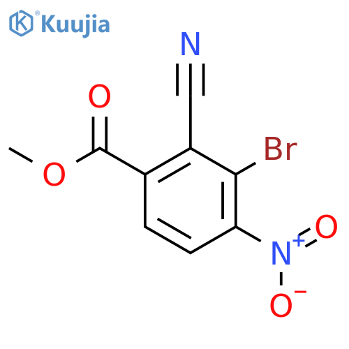 Methyl 3-bromo-2-cyano-4-nitrobenzoate structure