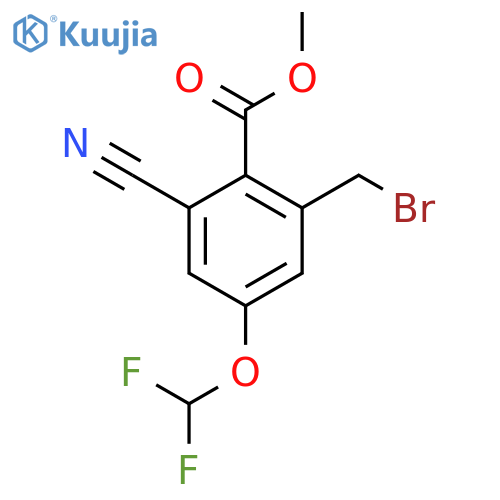 Methyl 2-bromomethyl-6-cyano-4-(difluoromethoxy)benzoate structure
