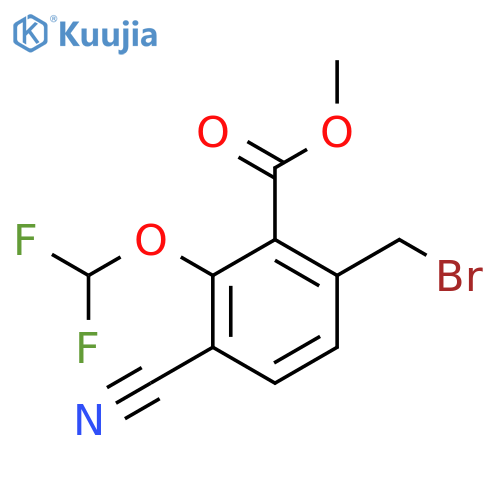 Methyl 6-bromomethyl-3-cyano-2-(difluoromethoxy)benzoate structure