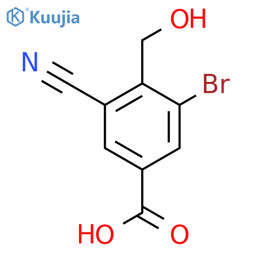 3-Bromo-5-cyano-4-(hydroxymethyl)benzoic acid structure