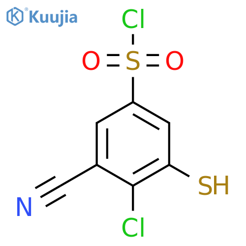 4-Chloro-3-cyano-5-mercaptobenzenesulfonyl chloride structure