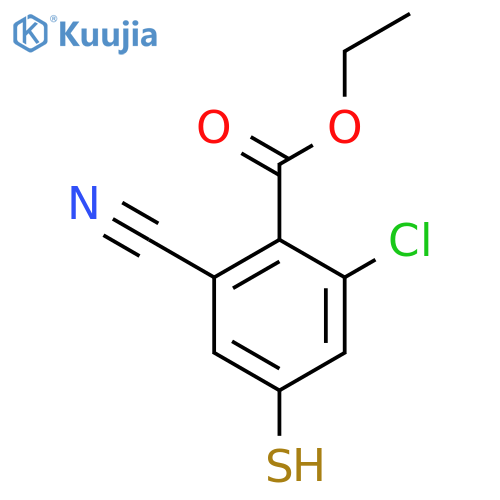 Ethyl 2-chloro-6-cyano-4-mercaptobenzoate structure