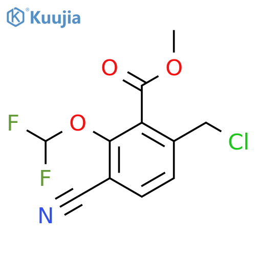 Methyl 6-chloromethyl-3-cyano-2-(difluoromethoxy)benzoate structure