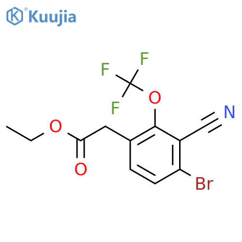 Ethyl 4-bromo-3-cyano-2-(trifluoromethoxy)phenylacetate structure