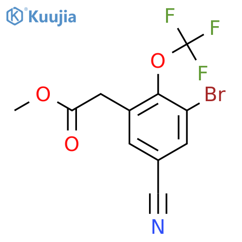 Methyl 3-bromo-5-cyano-2-(trifluoromethoxy)phenylacetate structure