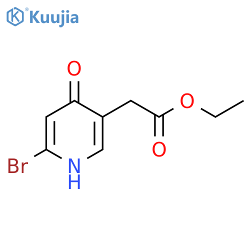 Ethyl 2-bromo-4-hydroxypyridine-5-acetate structure