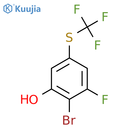 2-Bromo-3-fluoro-5-(trifluoromethylthio)phenol structure