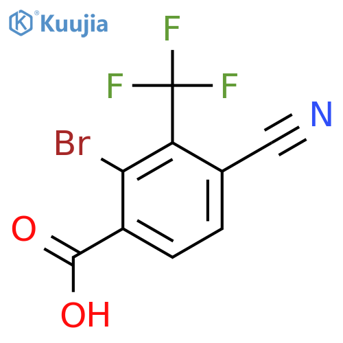 2-Bromo-4-cyano-3-(trifluoromethyl)benzoic acid structure