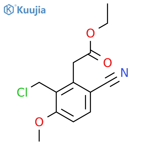 Ethyl 2-chloromethyl-6-cyano-3-methoxyphenylacetate structure