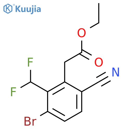 Ethyl 3-bromo-6-cyano-2-(difluoromethyl)phenylacetate structure