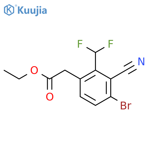 Ethyl 4-bromo-3-cyano-2-(difluoromethyl)phenylacetate structure