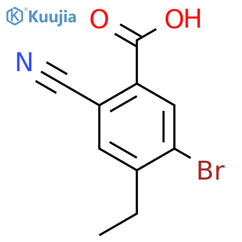 5-Bromo-2-cyano-4-ethylbenzoic acid structure
