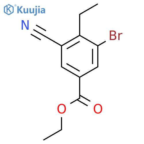Ethyl 3-bromo-5-cyano-4-ethylbenzoate structure