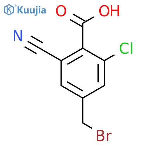 4-Bromomethyl-2-chloro-6-cyanobenzoic acid structure