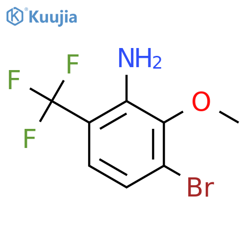 3-Bromo-2-methoxy-6-(trifluoromethyl)aniline structure