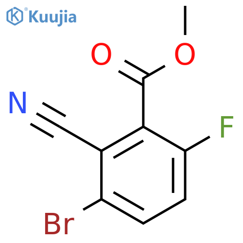 Methyl 3-bromo-2-cyano-6-fluorobenzoate structure