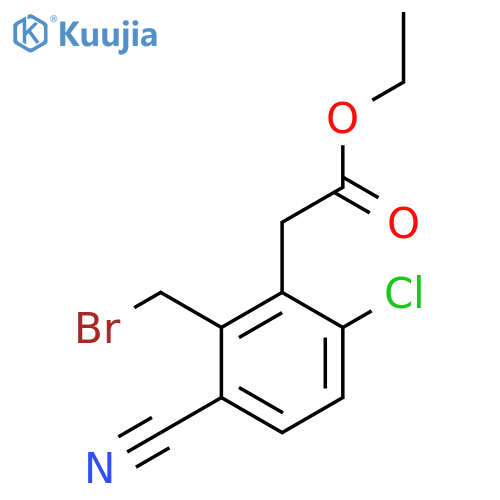 Ethyl 2-bromomethyl-6-chloro-3-cyanophenylacetate structure