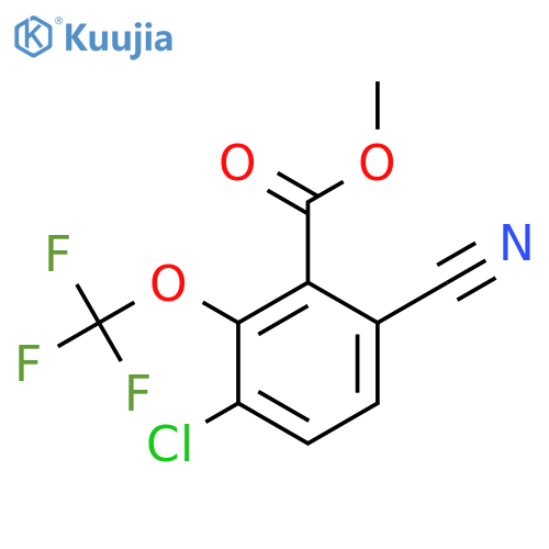 Methyl 3-chloro-6-cyano-2-(trifluoromethoxy)benzoate structure