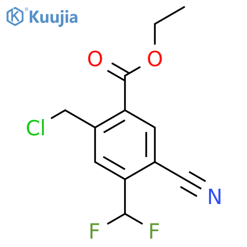 Ethyl 2-chloromethyl-5-cyano-4-(difluoromethyl)benzoate structure