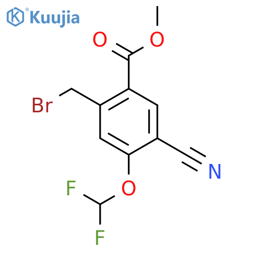 Methyl 2-bromomethyl-5-cyano-4-(difluoromethoxy)benzoate structure