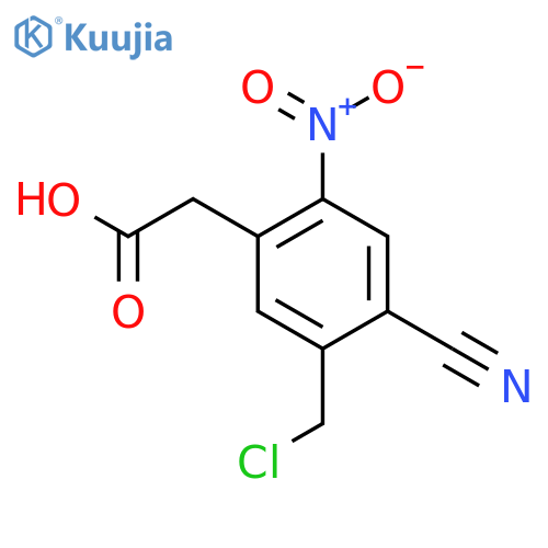 5-Chloromethyl-4-cyano-2-nitrophenylacetic acid structure