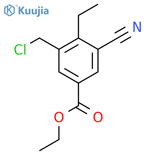 Ethyl 3-chloromethyl-5-cyano-4-ethylbenzoate structure