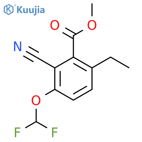 Methyl 2-cyano-3-difluoromethoxy-6-ethylbenzoate structure