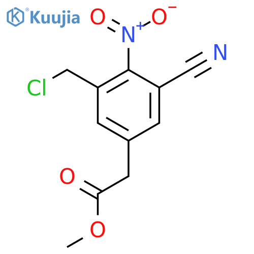 Methyl 3-chloromethyl-5-cyano-4-nitrophenylacetate structure