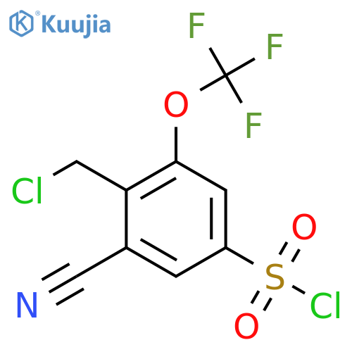 4-Chloromethyl-3-cyano-5-(trifluoromethoxy)benzenesulfonyl chloride structure