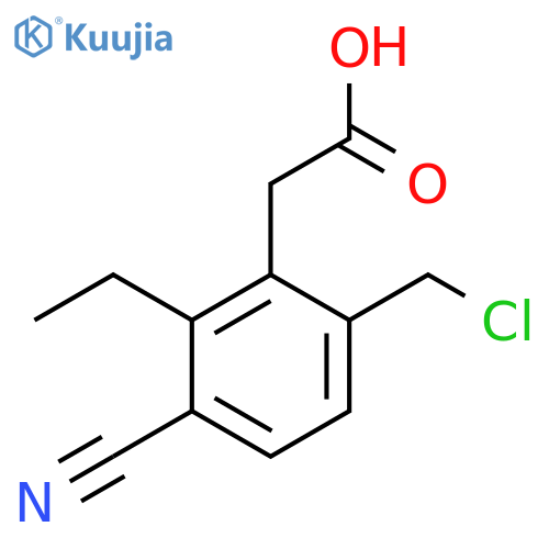 6-Chloromethyl-3-cyano-2-ethylphenylacetic acid structure