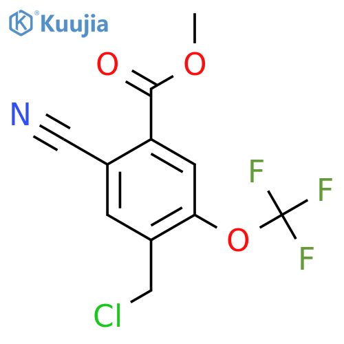 Methyl 4-chloromethyl-2-cyano-5-(trifluoromethoxy)benzoate structure
