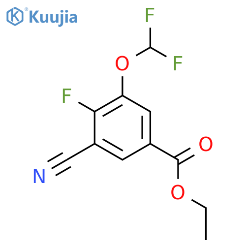 Ethyl 3-cyano-5-difluoromethoxy-4-fluorobenzoate structure