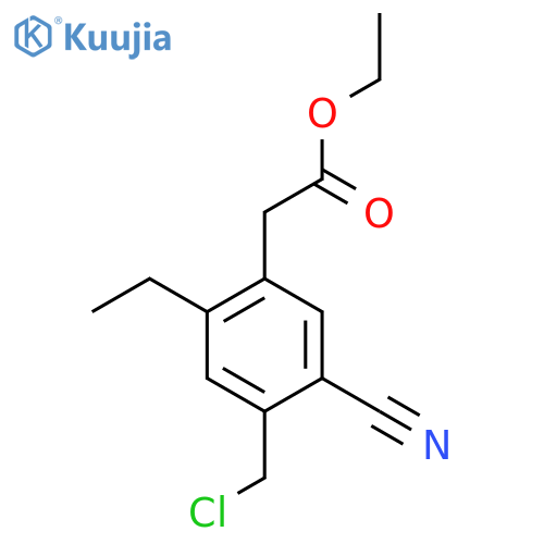 Ethyl 4-chloromethyl-5-cyano-2-ethylphenylacetate structure