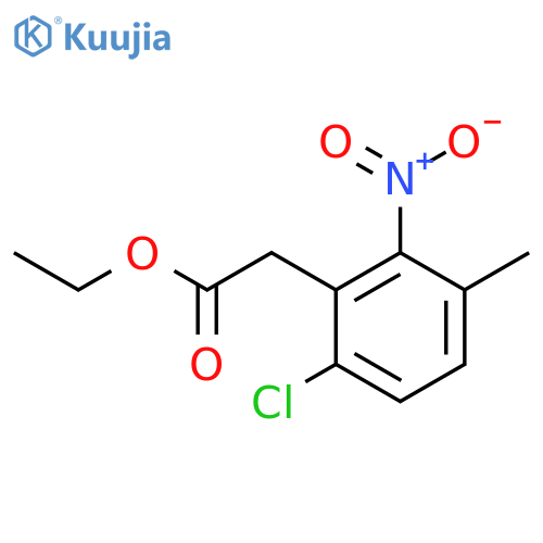 Ethyl 6-chloro-3-methyl-2-nitrophenylacetate structure