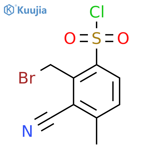 2-Bromomethyl-3-cyano-4-methylbenzenesulfonyl chloride structure