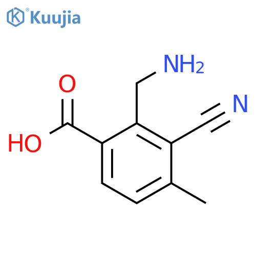 2-Aminomethyl-3-cyano-4-methylbenzoic acid structure