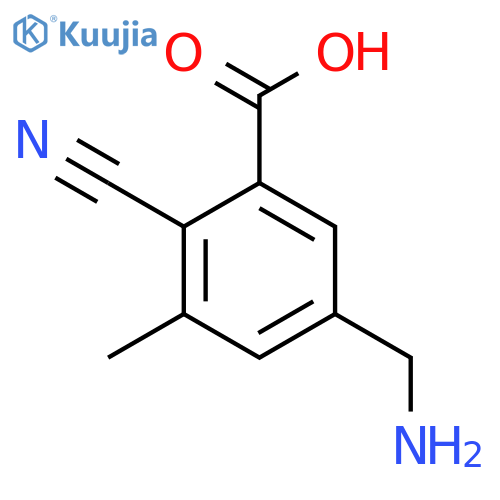 5-Aminomethyl-2-cyano-3-methylbenzoic acid structure